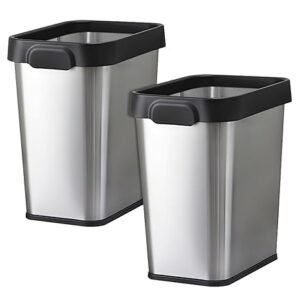 TooCust 2 Pack Stainless Steel Trash Can 3 Gallon