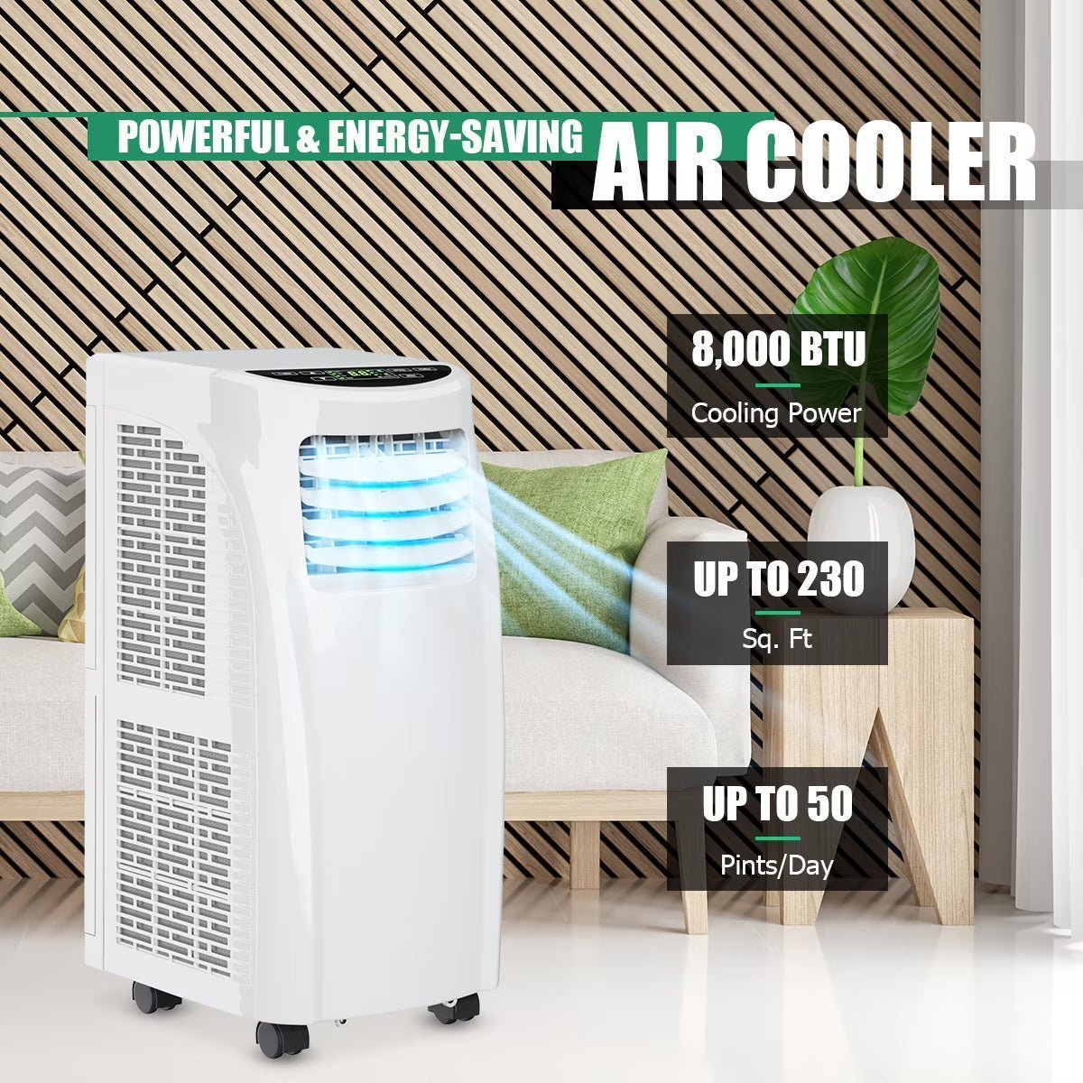 Costway Portable Air Conditioner 5500 BTU Dehumidifier - Image 2