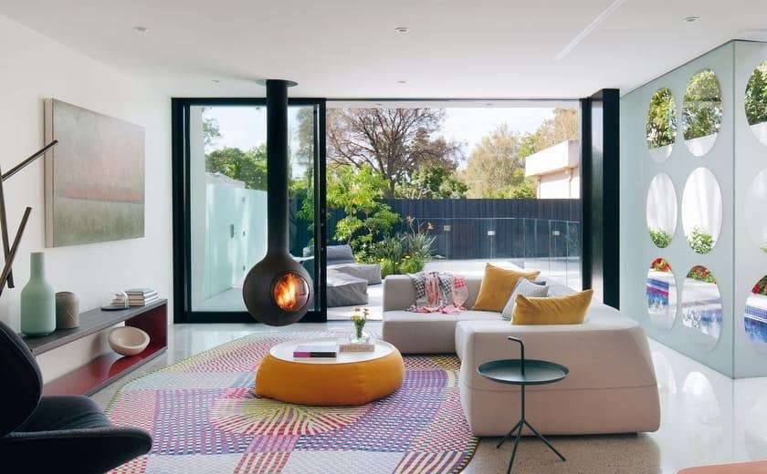 "Float" Modern MCM Floating fireplace - Image 2