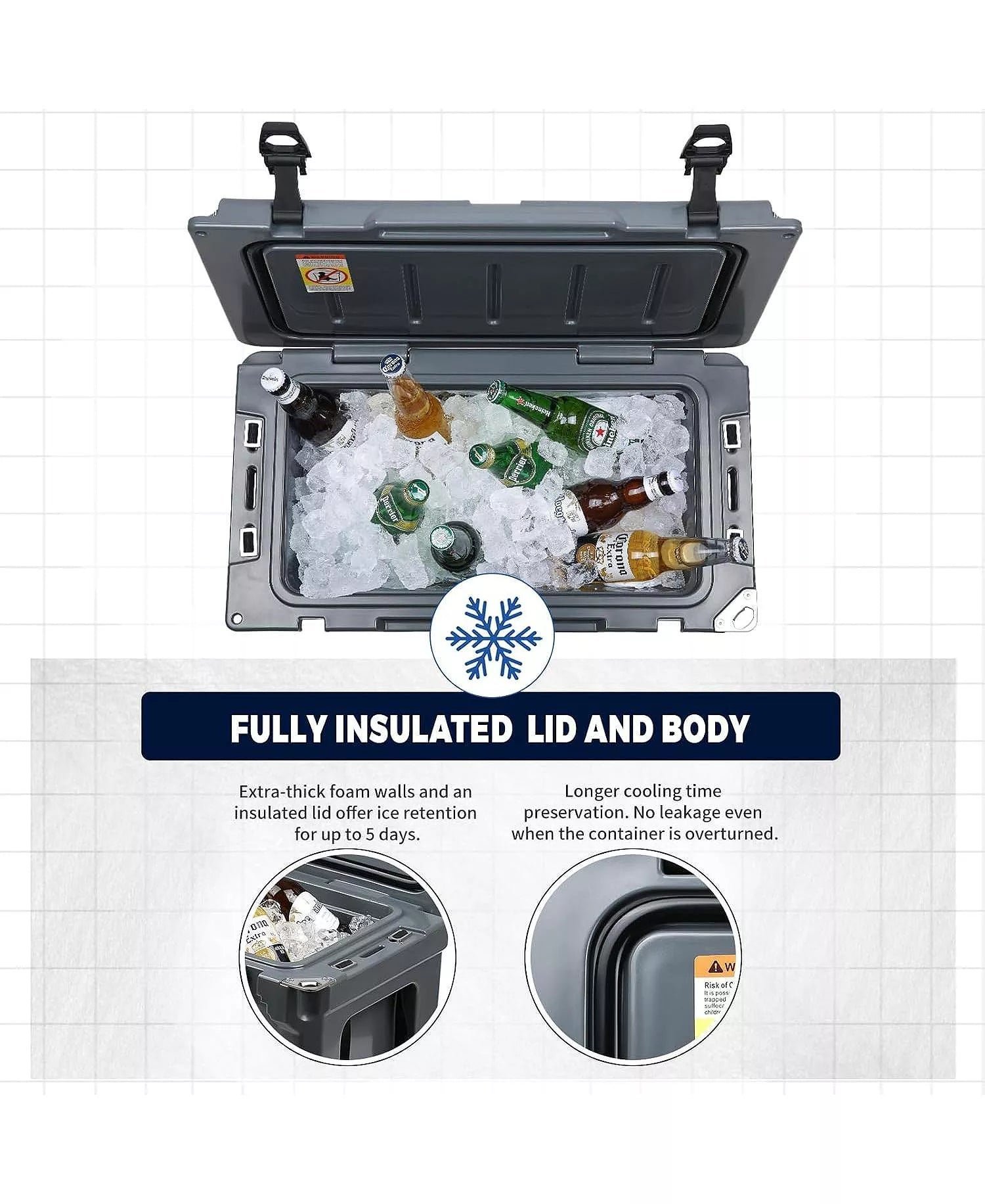 35 Quart Rotomolded Cooler, Built to Stand up to The Rigors of The Journey - Image 3