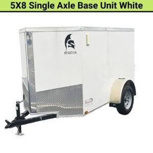 Spartan 5X8 Single Axle Cargo Trailer – White –