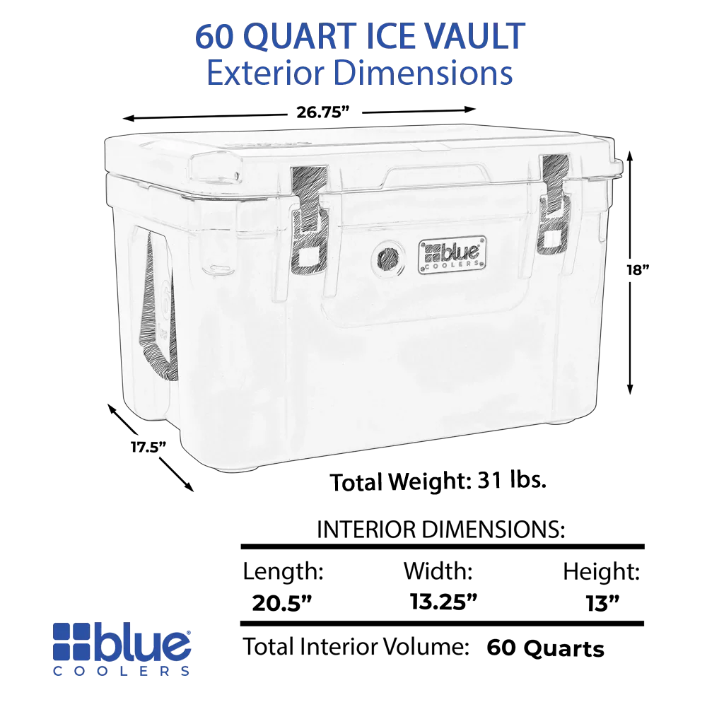 60 Quart Ice Vault Roto-Molded Cooler - Image 6