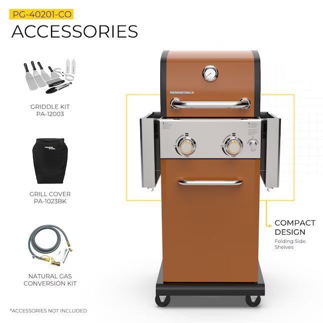 Copper 2 -Burner Liquid Propane Gas Grill - Image 2