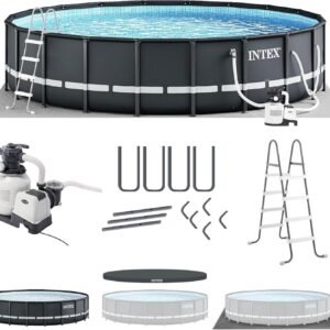 Intex Ultra XTR Frame Round Above Ground Swimming Pool Set with Pump