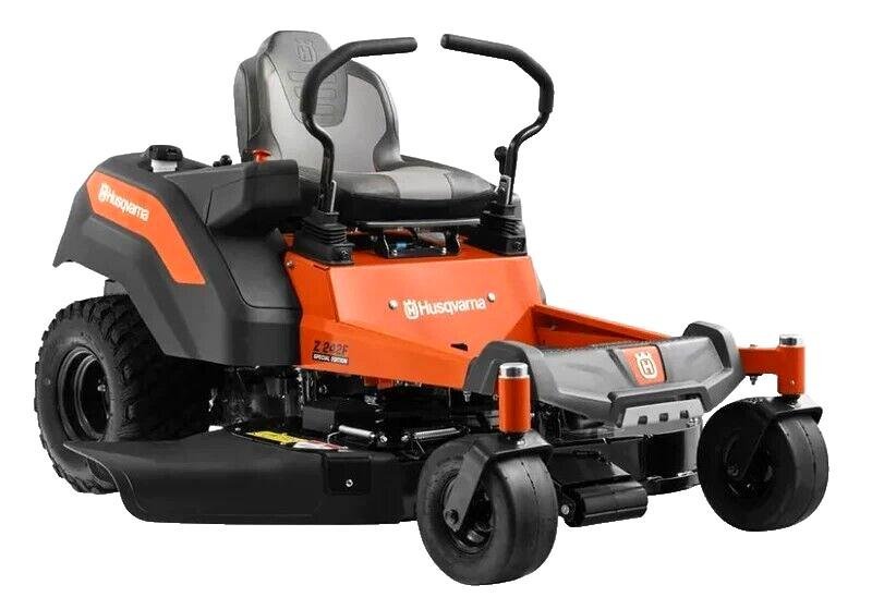 Husqvarna Z242F 21.5HP KAW Zero Turn Mower Encl Trailer Handheld Bundle