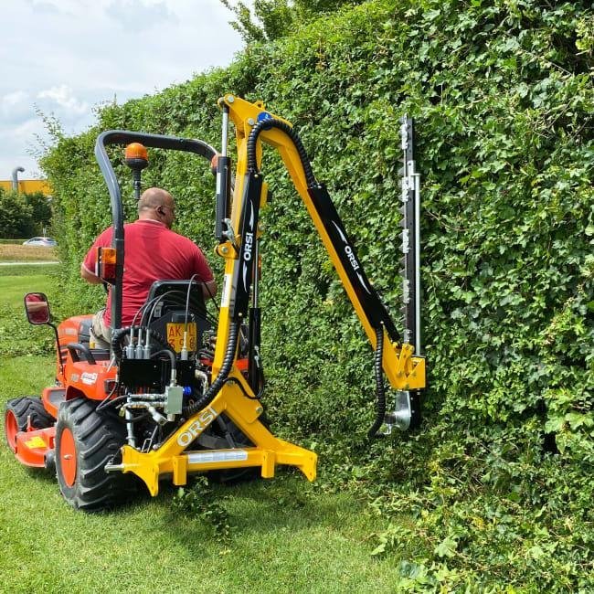 Orsi 3- PT Boom Mower ( Hydraulic Arm ) | Model Hedge-160 | Maximum Reach 13' 8" Ft | Horsepower 20-75 HP | For Tractors