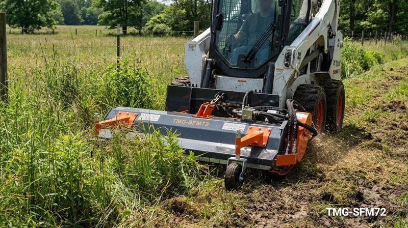 TMG 72" Hydraulic Flail Mower for Skid Steer Quick Attach - Image 2