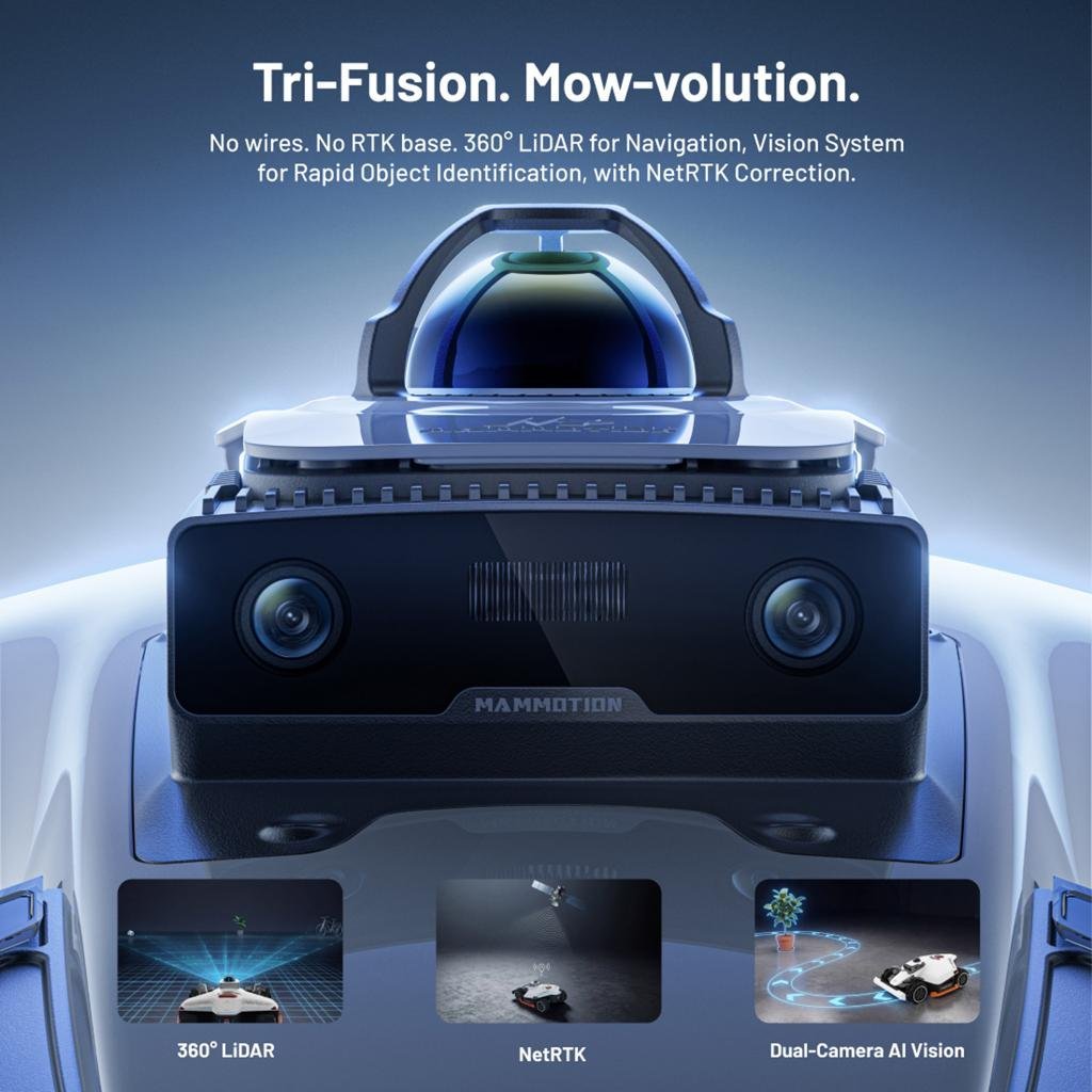 MAMMOTION LUBA 3 AWD 3000H Robotic Lawn Mower Tri-Fusion Navigation Technology - Image 3