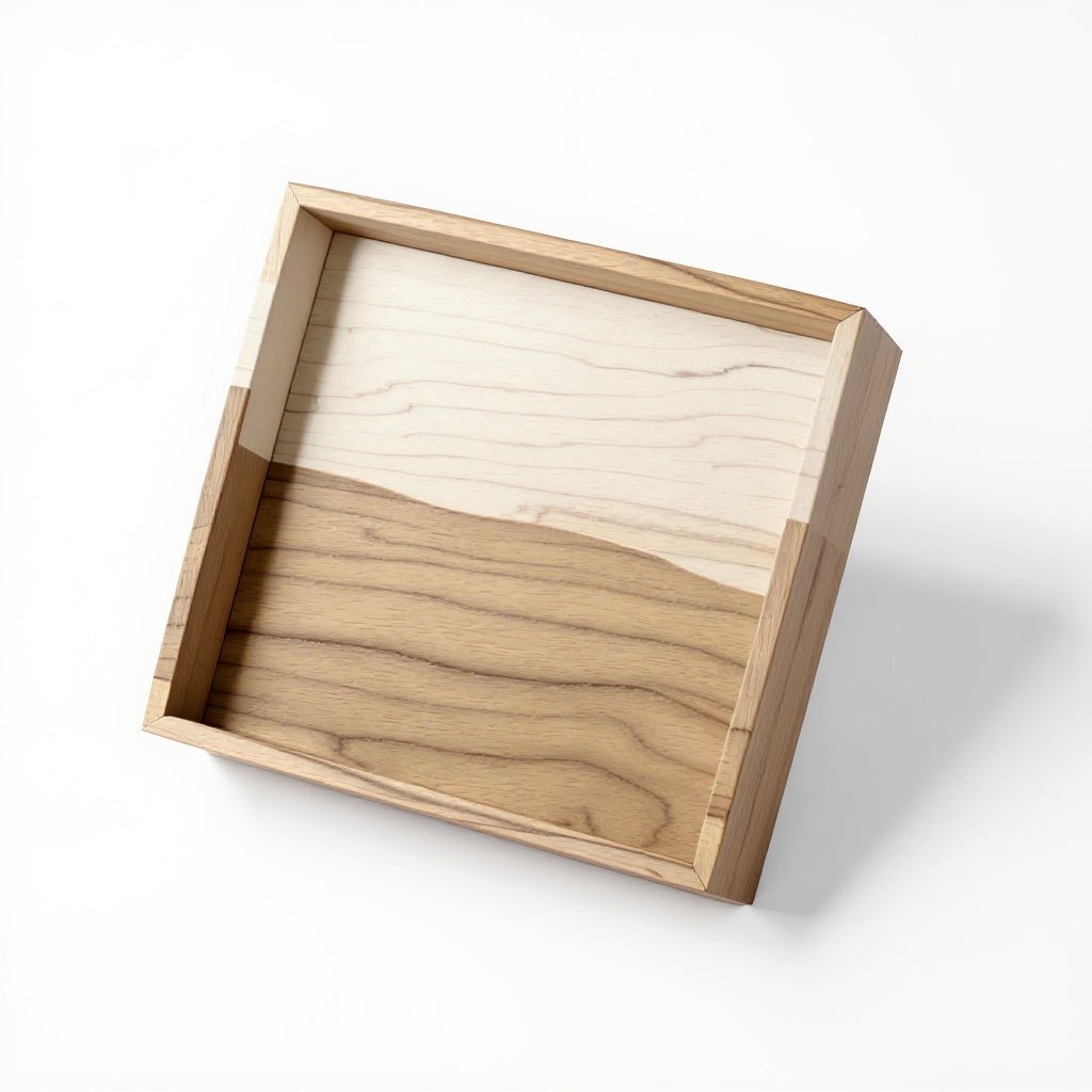 Urban Nestif Solid Wood Decorative Tray – Minimalist Design, Natural Finish, 12x8 Inches - Image 3