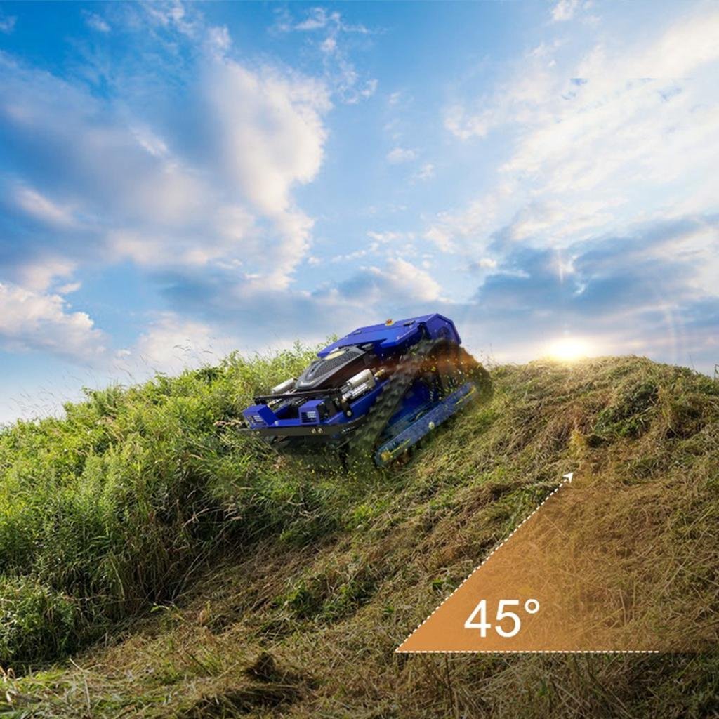 Deepkron Remote Controlled Robotic Lawn Mower with Track System 45 Degree Climbing Slope Grass Cutting Robot Lawn Mower 22 Inch Cutting Width - Image 3