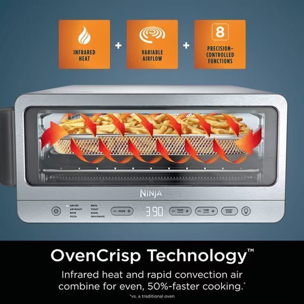 Ninja Flip Toaster Oven & Air Fryer, 8-in-1 Functionality, Flip Up & Away Capability for Storage Space SP151 - Image 4