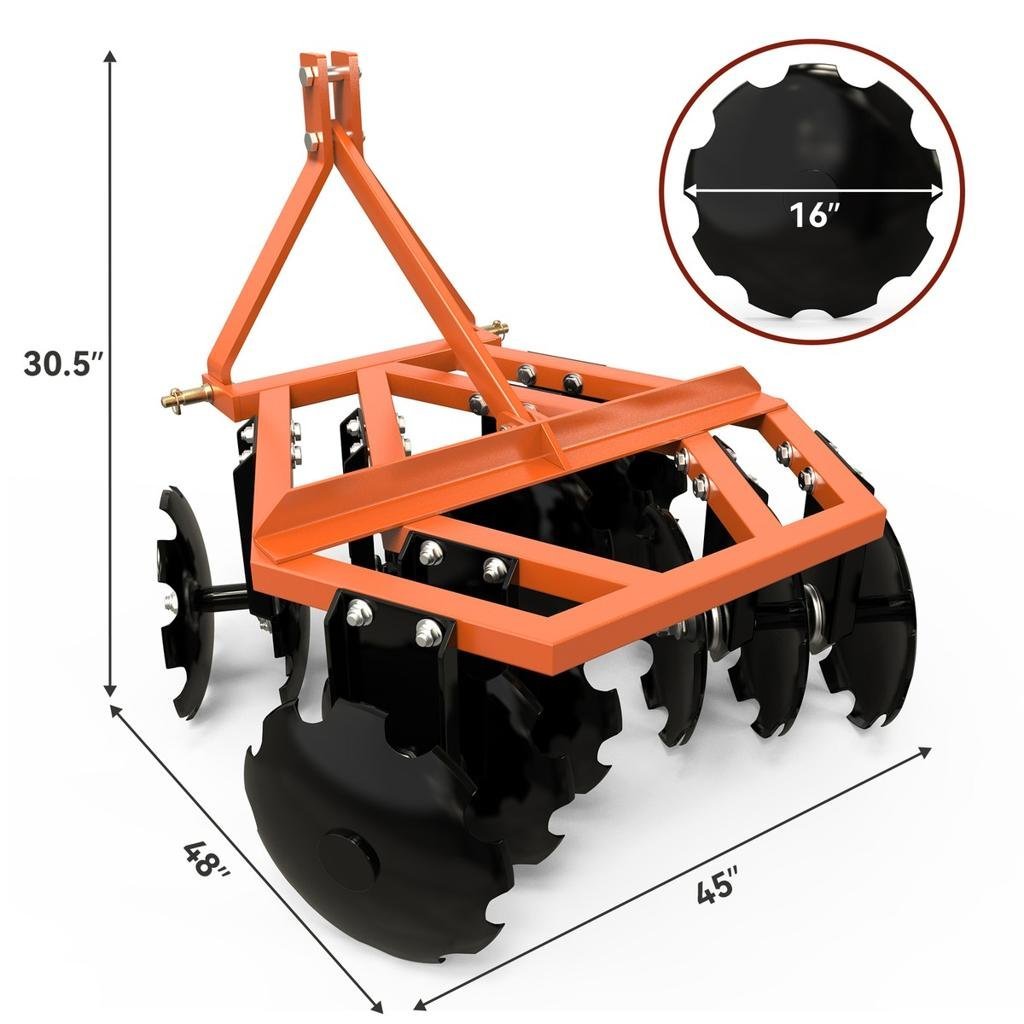 Titan Attachments 4 ft Notched Disc Harrow Plow - Image 2