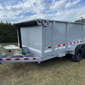 U-DUMP Low Profile Dump Trailer – 83″X14’X48-Inch – Telescopic – – 831414T-48-LP