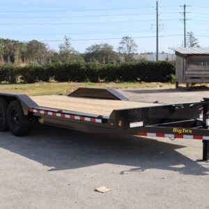 Big Tex 22 Foot Heavy Duty with Drive-Over Fender Black Equipment Trailer – (14DF-19BK+3KR)