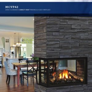 Kingsman 42" 3-Sided Direct Vent Gas Fireplace mcvp42