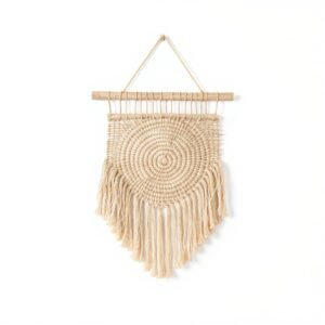 Urban Nestif Woven Wall Hanging Natural Jute – Durable Texture, Beige, Small