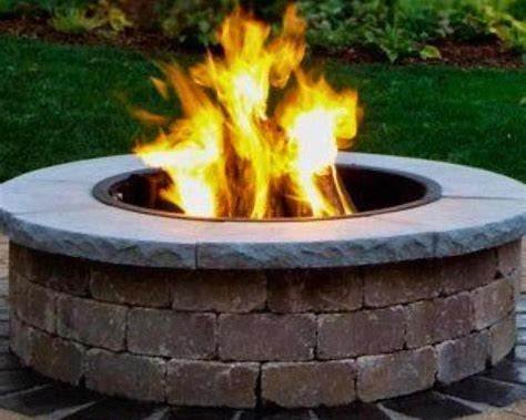 DIY Round Wood Burning Fire Pit Kit garden