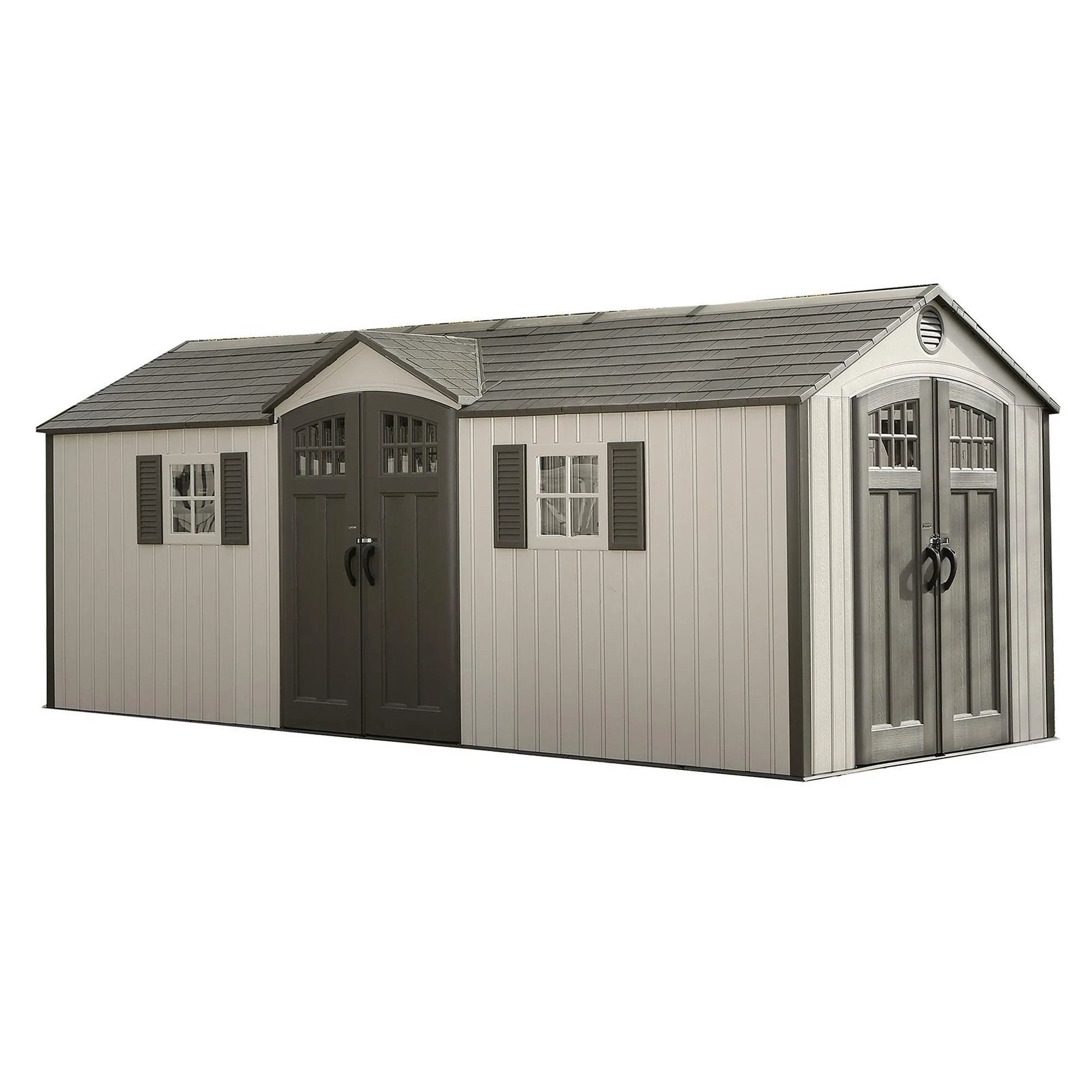 Lifetime 20-Foot x 8-Foot Outdoor Storage Shed 60127 – Heavy-Duty Weather-Resistant Garden & Backyard Storage Building