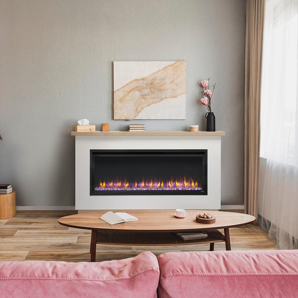 SimpliFire 50" Allusion Platinum Linear Electric Fireplace - Image 2