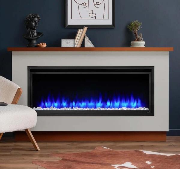 SimpliFire 50" Allusion Platinum Linear Electric Fireplace - Image 3