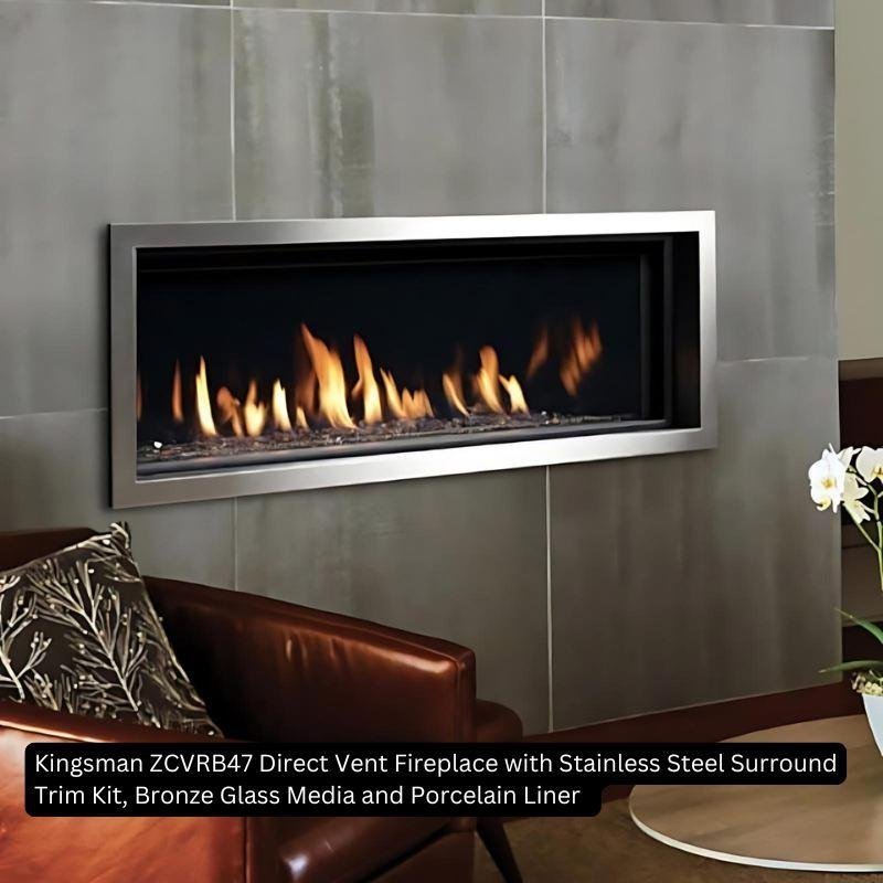 Kingsman 47" Linear Direct Vent Gas Fireplace