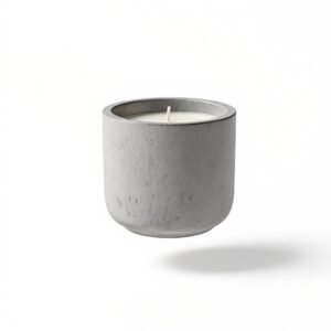 Urban Nestif Soy Wax Candle Minimalist Concrete Vessel – Even Burn, Gray