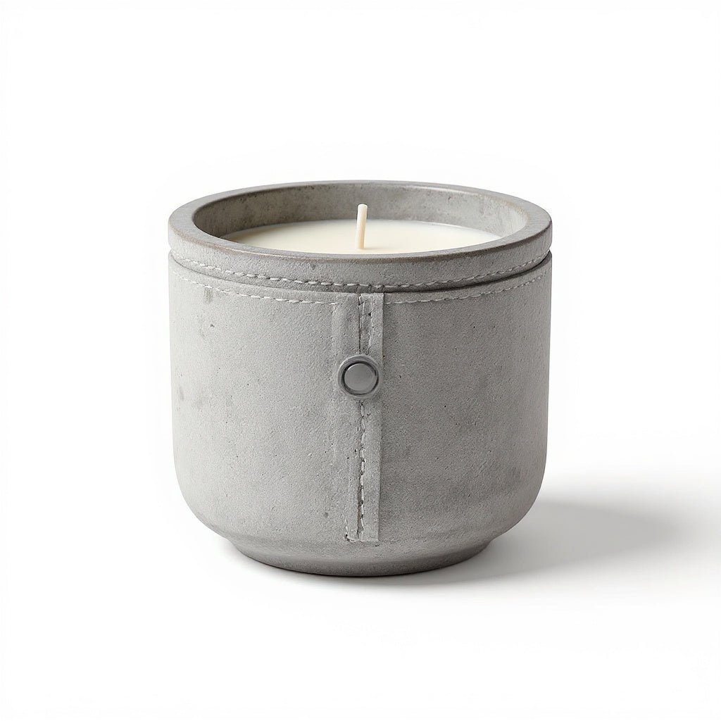 Urban Nestif Soy Wax Candle Minimalist Concrete Vessel – Even Burn, Gray - Image 4