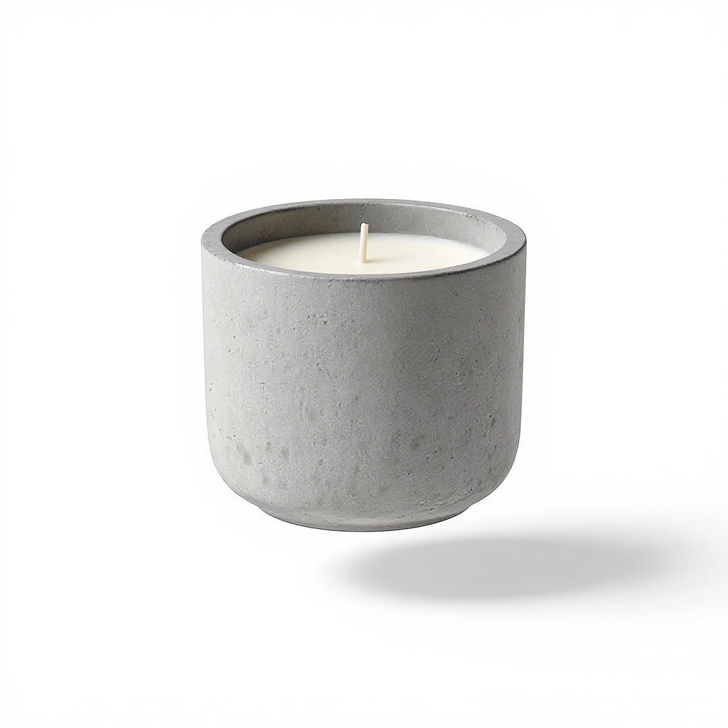 Urban Nestif Soy Wax Candle Minimalist Concrete Vessel – Even Burn, Gray - Image 3