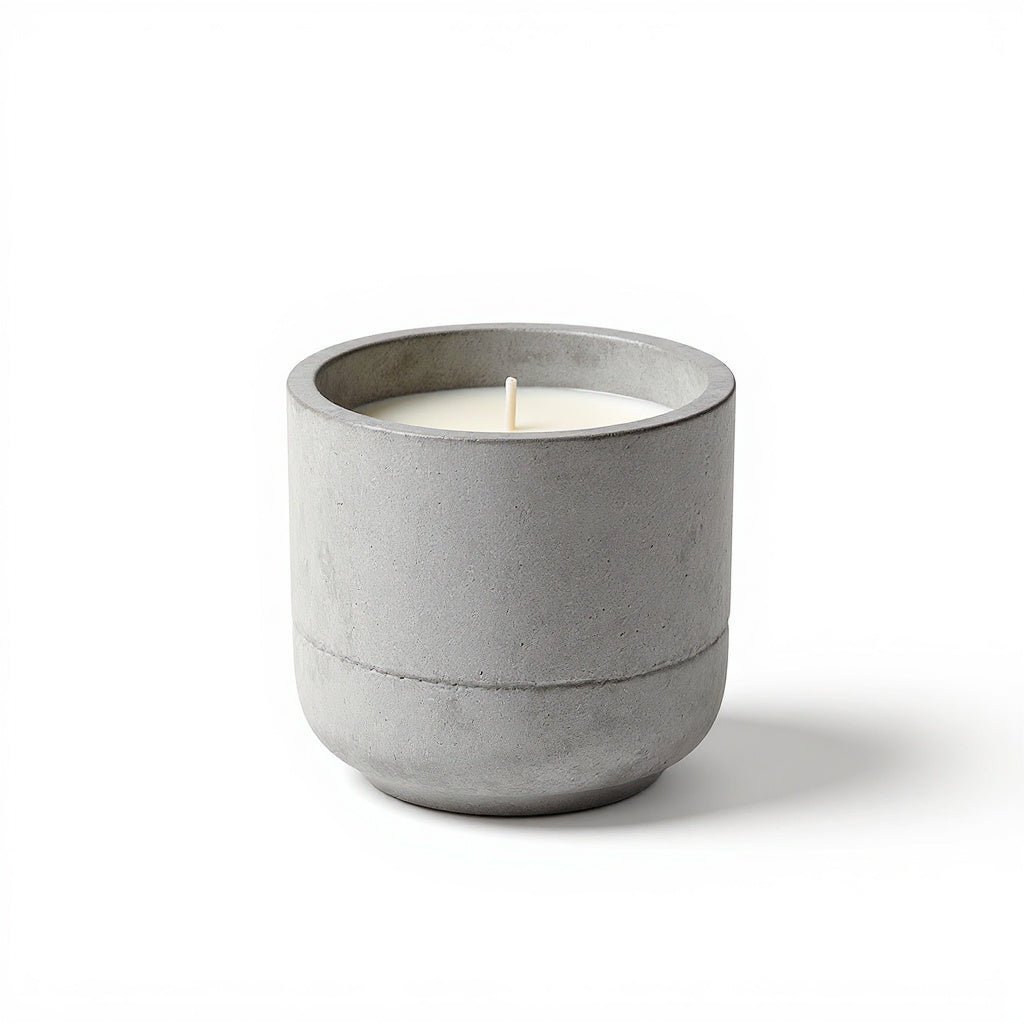 Urban Nestif Soy Wax Candle Minimalist Concrete Vessel – Even Burn, Gray - Image 2