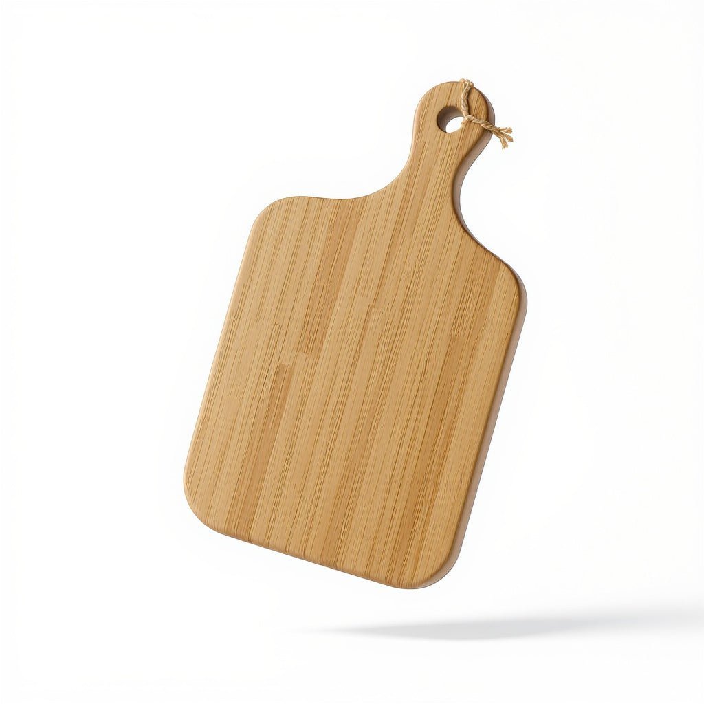 Urban Nestif Bamboo Wood Serving Board – Minimalist Decor, Light Brown, 12 x 8 Inches