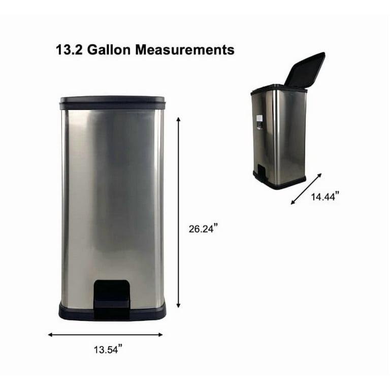Mainstays 13.2 Gallon Plastic Step Trash Can with Lid - Image 2