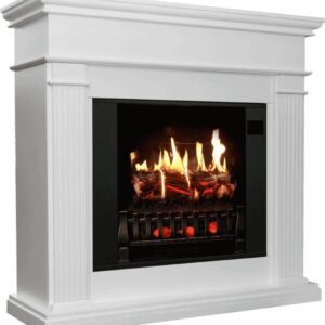 MagikFlame morpheus Compact Electric Fireplace Mantel & Insert with Sound and Heater