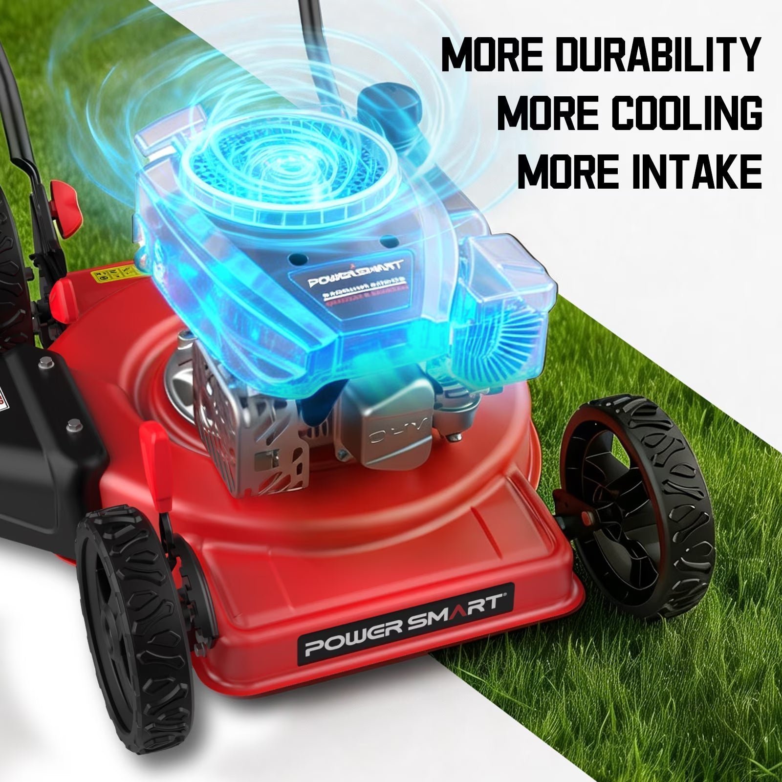 144cc 18" 3-in-1 Gas Push Lawn Mower with 5-Position Height Adjustment - Image 2