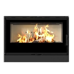 Oversized glass interior heating fireplace Hart Enjoy life