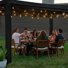 16x12 trenton modern steel pergola with sail shade soft canopy - Image 8