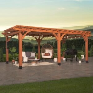 20x12 beaumont pergola – brown