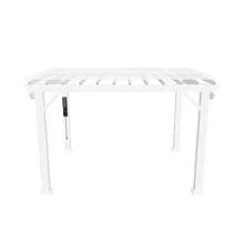 12x10 hawthorne traditional steel pergola with sail shade soft canopy - Image 3