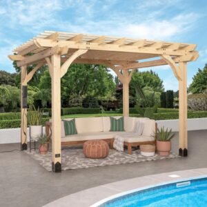 Outdoor Living 12 x 10 Fairhaven Natural Nordic Spruce Pergola