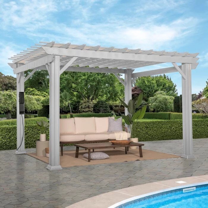 Outdoor Living 16 ft. x 12 ft. Steel Traditional Pergola - Image 3