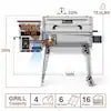 456 sq. in. Wood Pellet Grill and Smoker BBQ with PID Auto Temperature Control, Folding Legs for Patio or RV in Black - Image 4