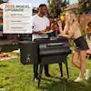 456 sq. in. Wood Pellet Grill and Smoker BBQ with PID Auto Temperature Control, Folding Legs for Patio or RV in Black - Image 7