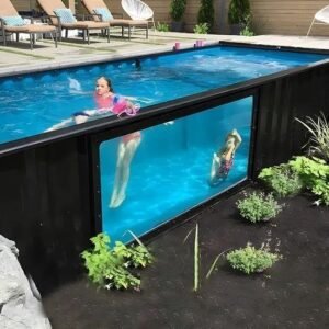 Fiberglass Acrylic Window Pool Swimming Outdoor Above Ground Pool Prefabricated Container Swimming