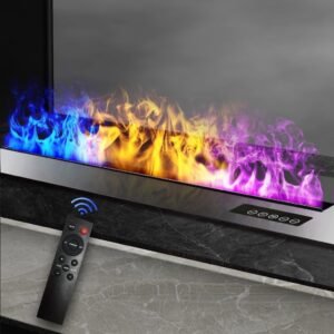 8 Color Flames 3D Water Vpaor Freplaces Inserts & Freestanding Electric Fireplaces NO Heating with Remote & Smart APP Decoration Humidifier Steam