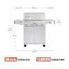 4-Burner Propane Gas Grill in Stainless with LED Controls, Side and Side Sear Burners - Image 2