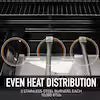 3-Burner Pedestal Propane Gas Grill in Azure with Side Hooks