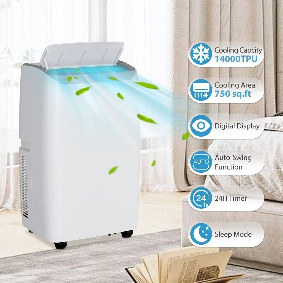 14000 BTU Portable Air Conditioner AC Unit Cooler Fan 750 Sq. ft - Image 3