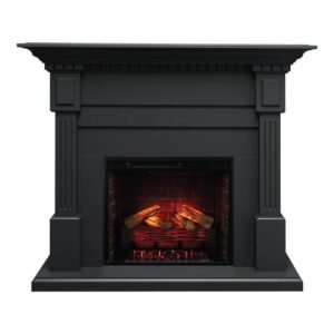 Modern Ember Augustine 55-in Electric Fireplace Mantel Package